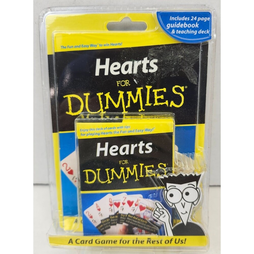 Hearts For Dummies Card Game Guide Book Teaching Deck by Wiley New Sealed
